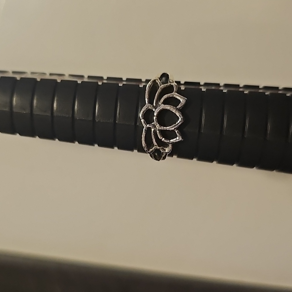 Silver  Tone Lotus Ring